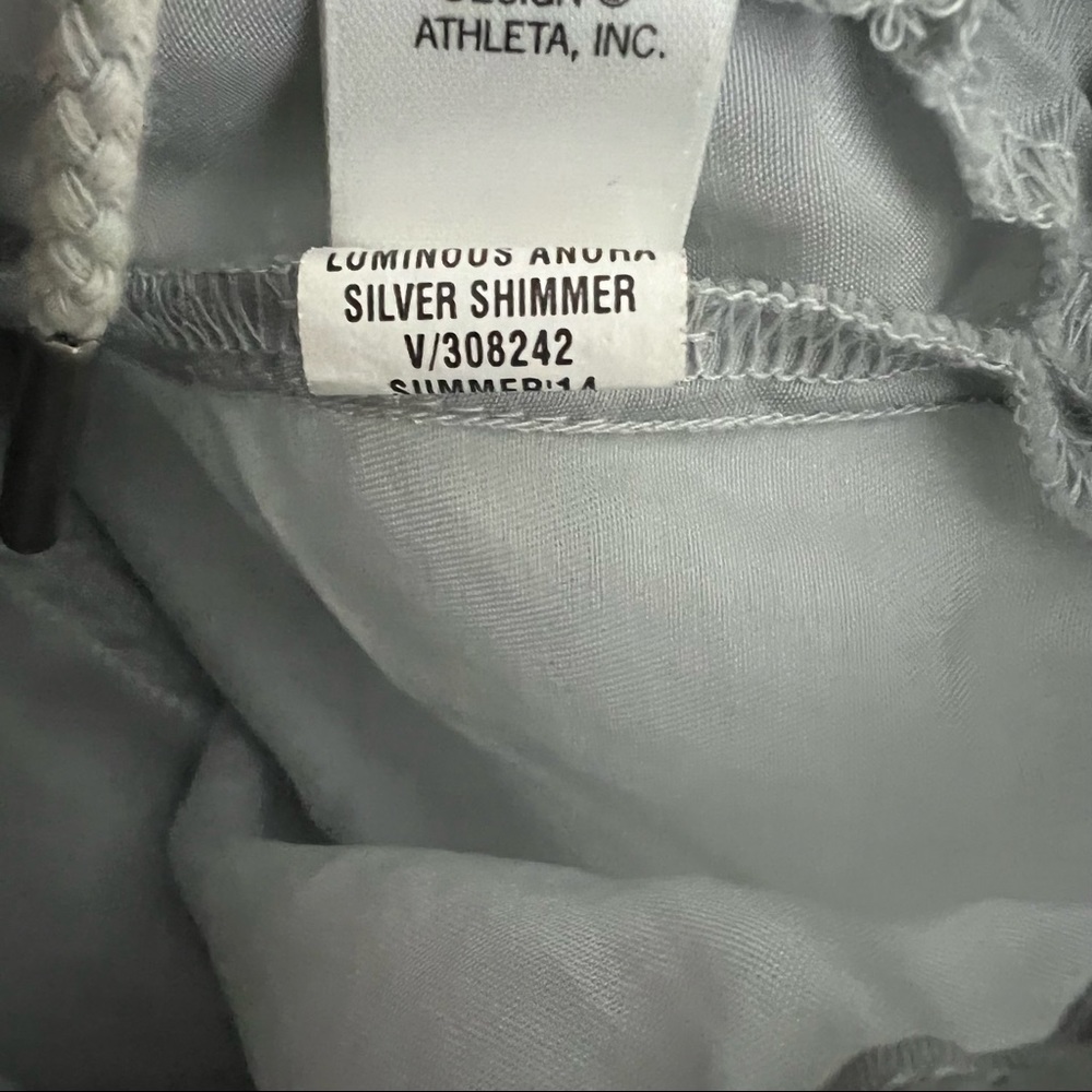 Athleta Luminous Silver Shimmer Anorak coat - Picture 6 of 7